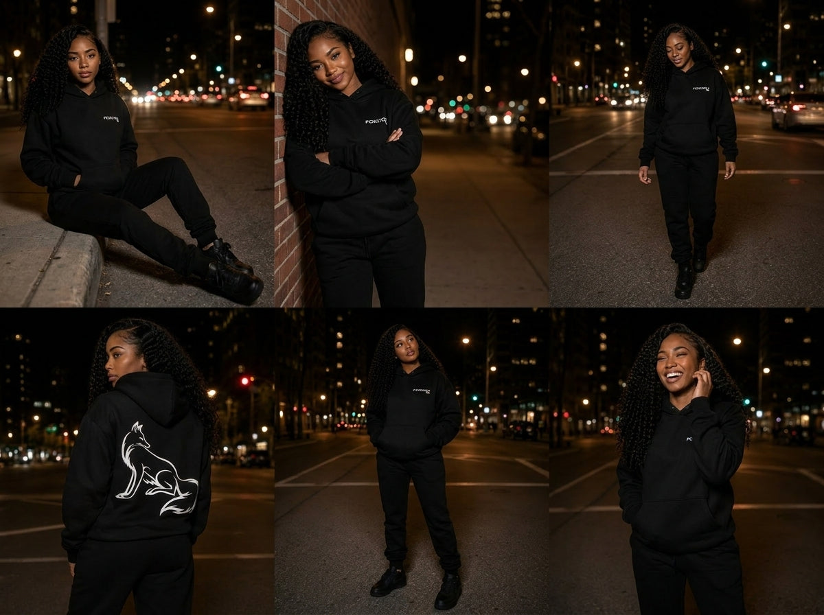 All Black Foxxxy Lyfestyle Pullover Hoodie