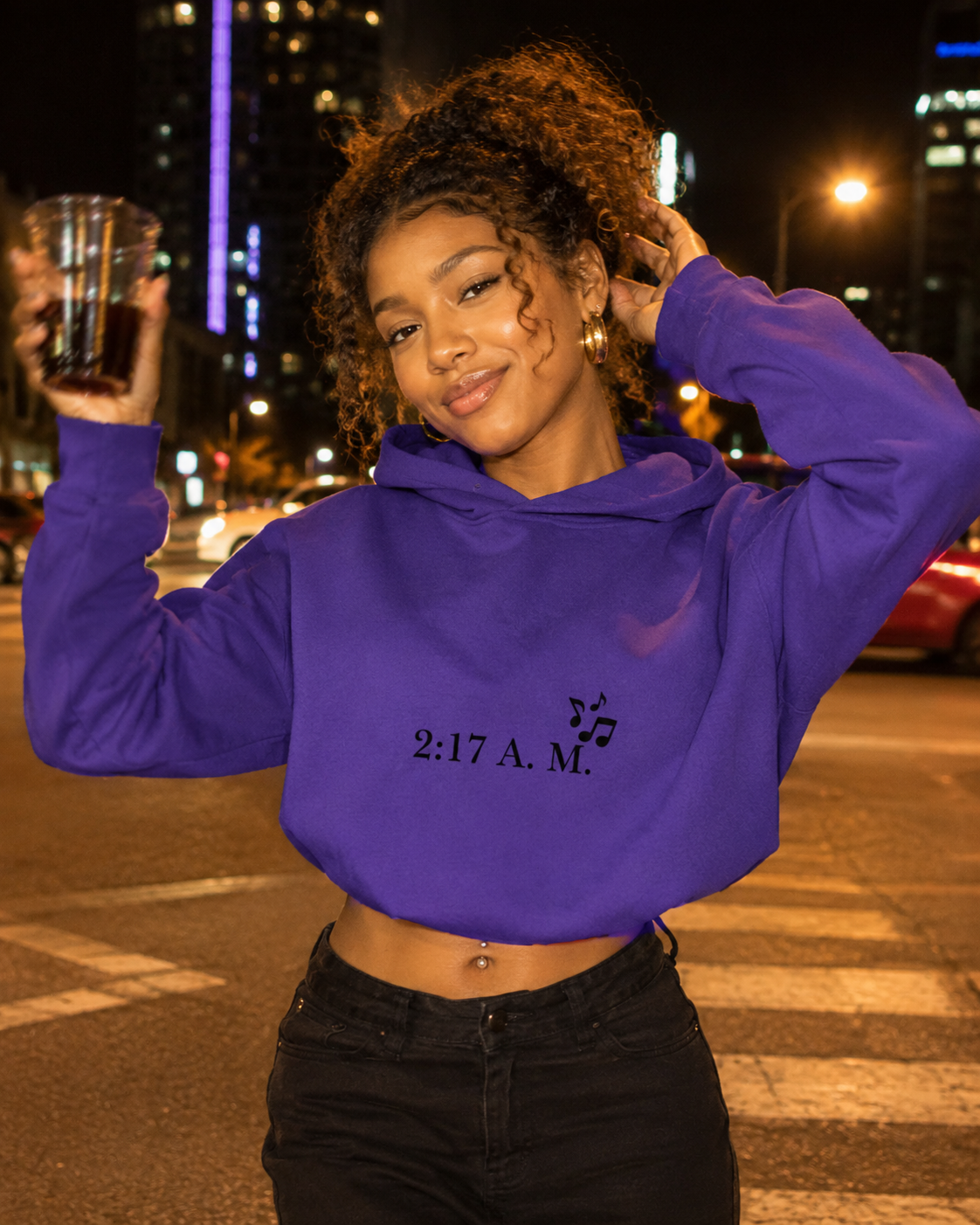 Women's Foxxxy Lyfestyle 2:17 A.M. Cropped Fleece