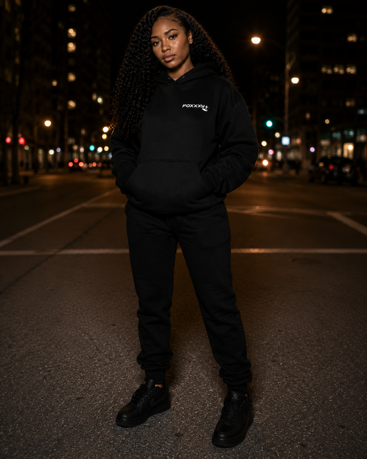 All Black Foxxxy Lyfestyle Pullover Hoodie