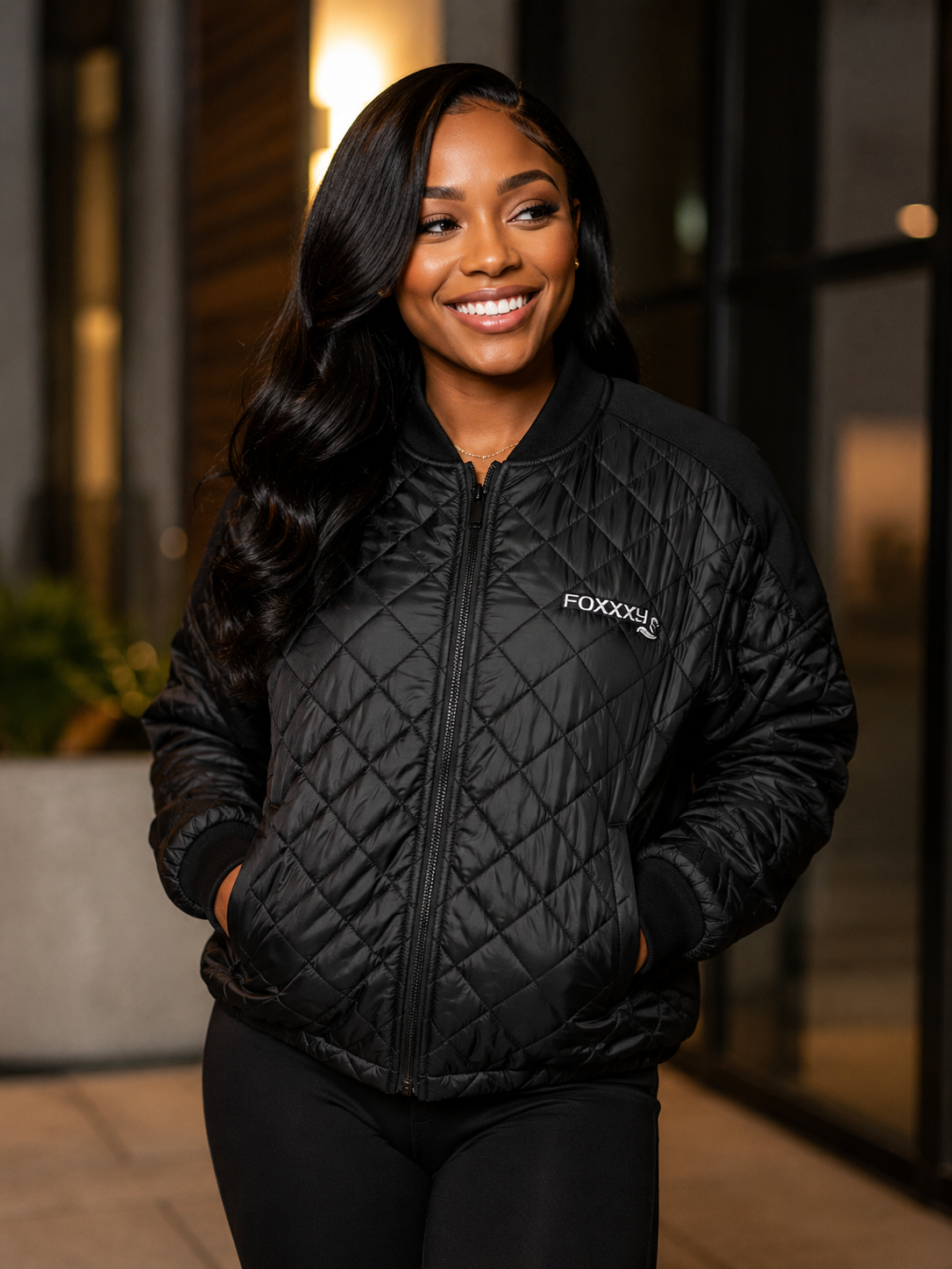 Womens Boxy Quilted Jacket