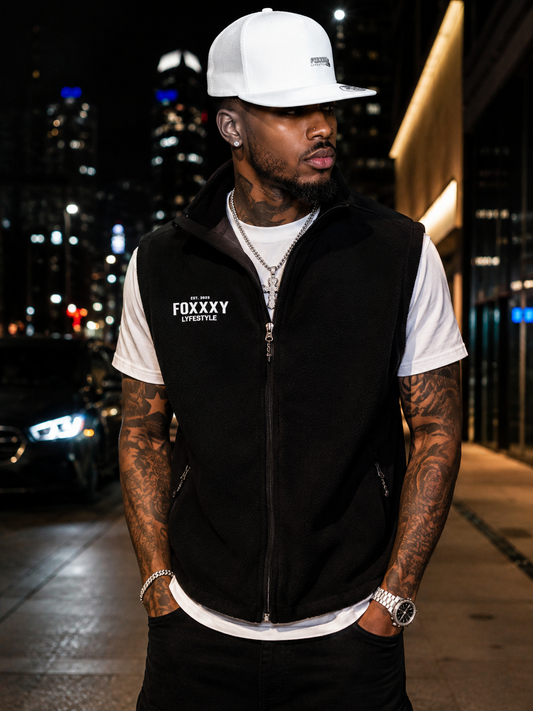 Foxxxy Lyfestyle Signature Fleece Vest | Premium Unisex Full-Zip Layer
