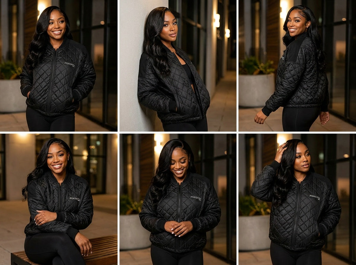 Womens Boxy Quilted Jacket